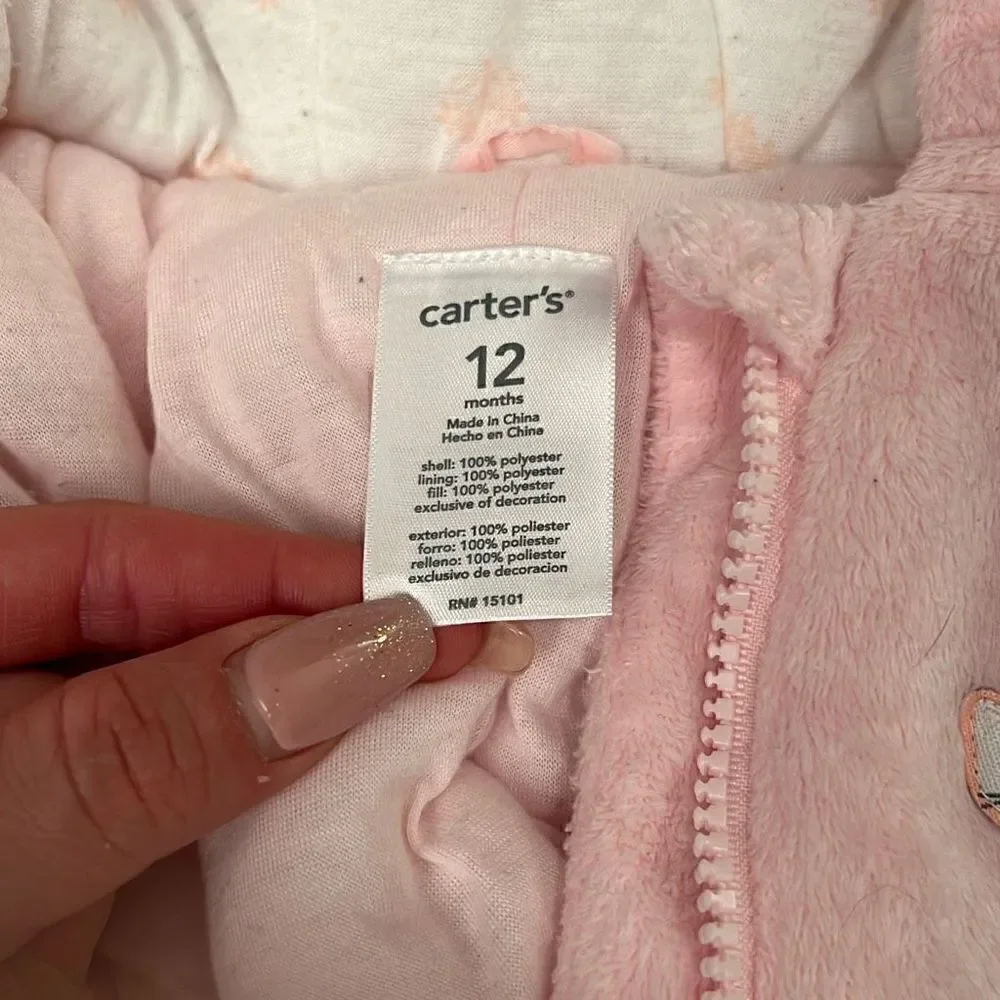 Simple Joys by Carter's Baby Girls' Fleece-Footed Jumpsuit Pram